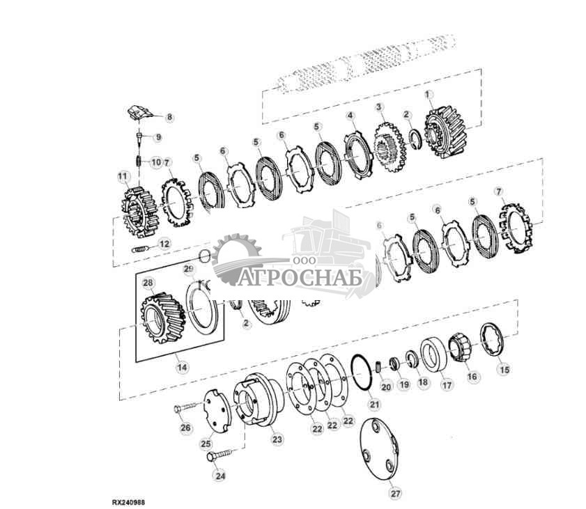 Top Shaft (Rear) (12-Speed Syncro24-Speed PowrSync™) 